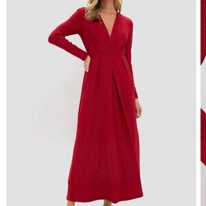NWT Tuckernuck Hyacinth House AngelinaV-Neck Long Red Dress Small